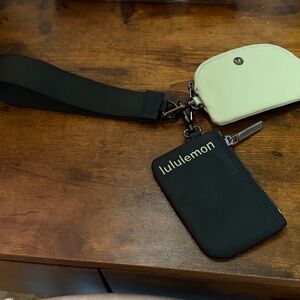Lululemon shades of green Wristlet Set